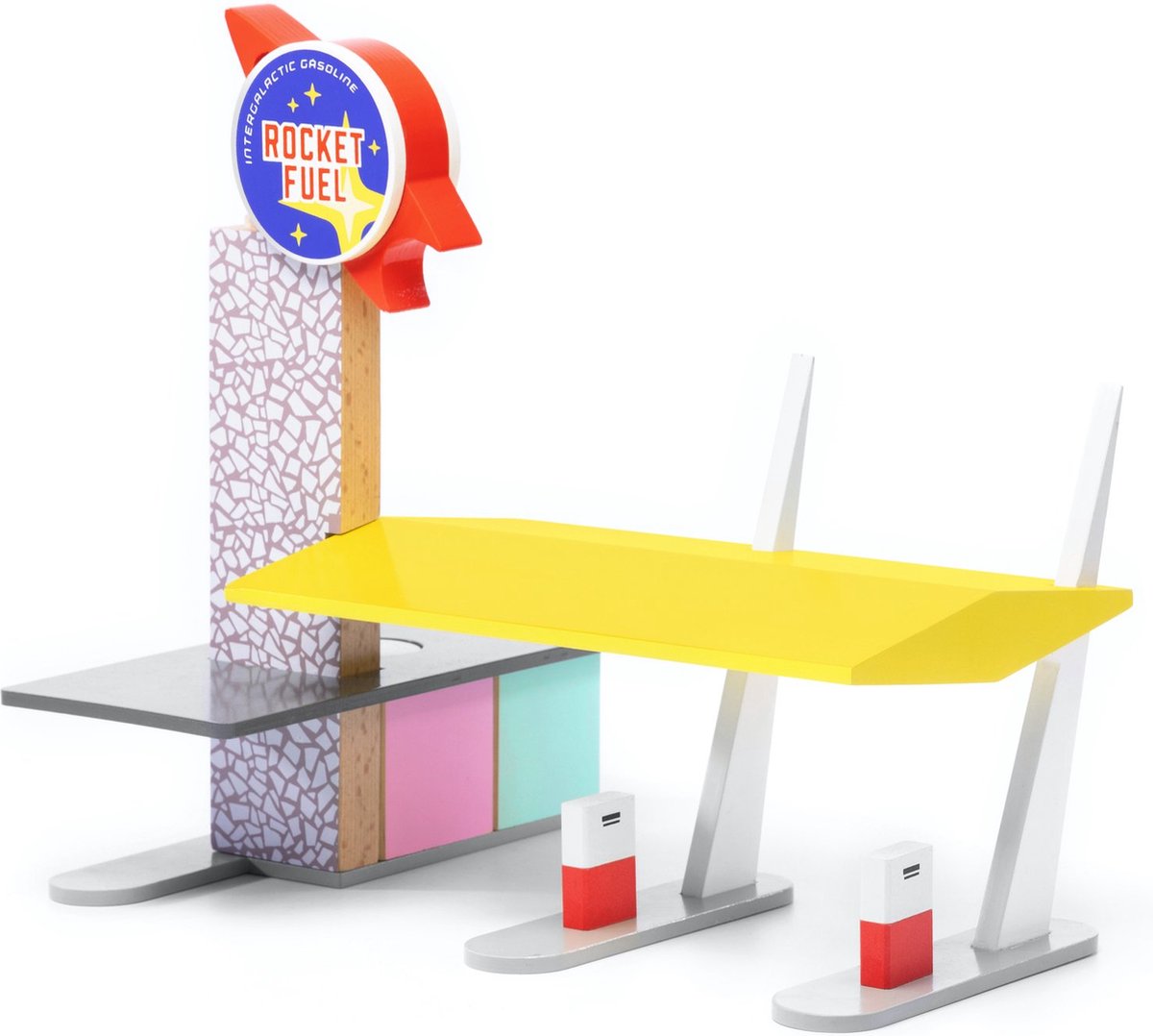 Candylab Toys Rocket Fuel Station | Tankstation Hout | Speelgoed Benzine Station